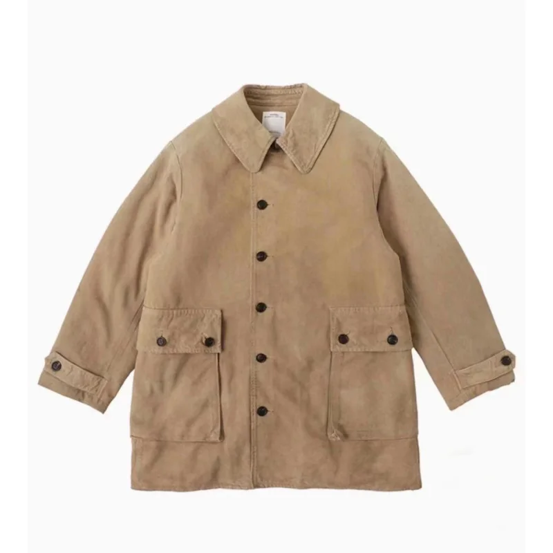 VISVIM FIL 22AW WINFIELD Nakamura Japanese trend retro washed distressed coat heavy wool coat