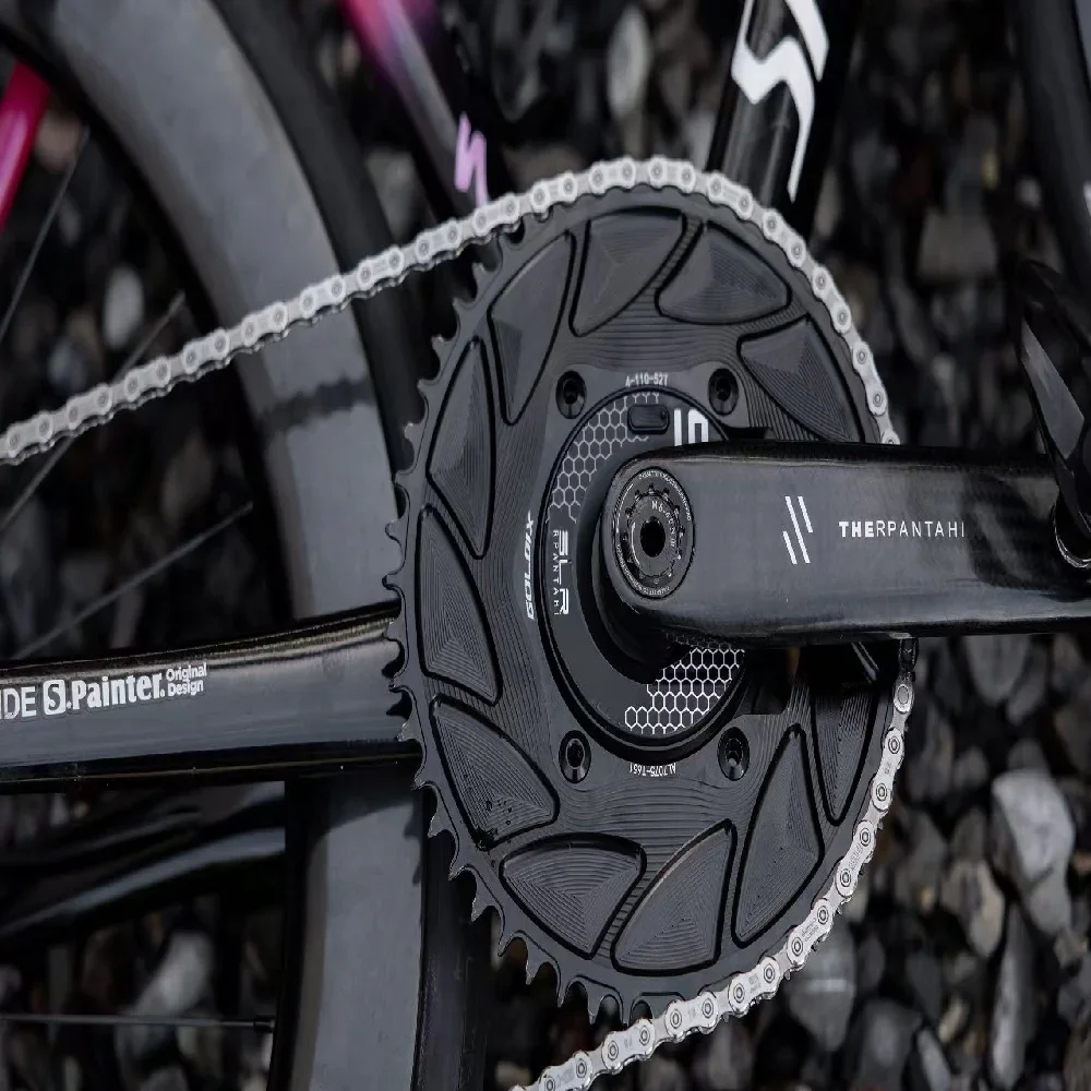 Vollcarbon-Rennrad-Kurbelgarnitur mit Leistungsmesser 150-172,5mm Klappfahrrad 24mm Titan-Achse Easton 110BCD für Shimano-Kurbeln – Detail 14