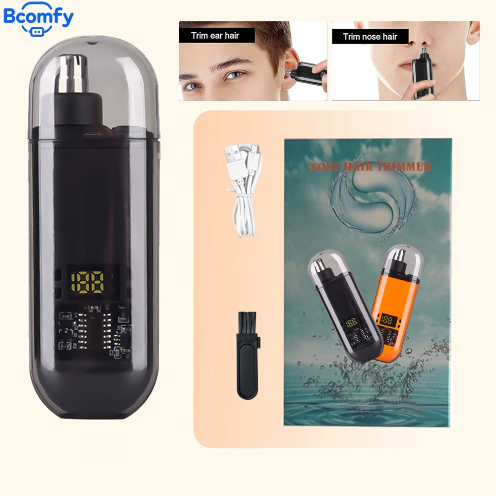 Electric Nose Hair Trimmer for Men Portable Nose Ears Hair Trimmer Rechargeable Painless  Nose And Ear Hair Remover Clipper