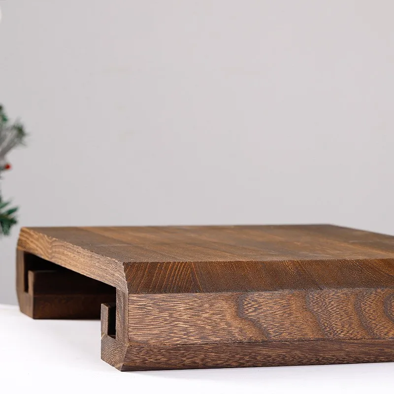 Creative Solid Wood Meditation Stool Zen Sitting Chair Small Tea Table Shoe Bench for Bay Window