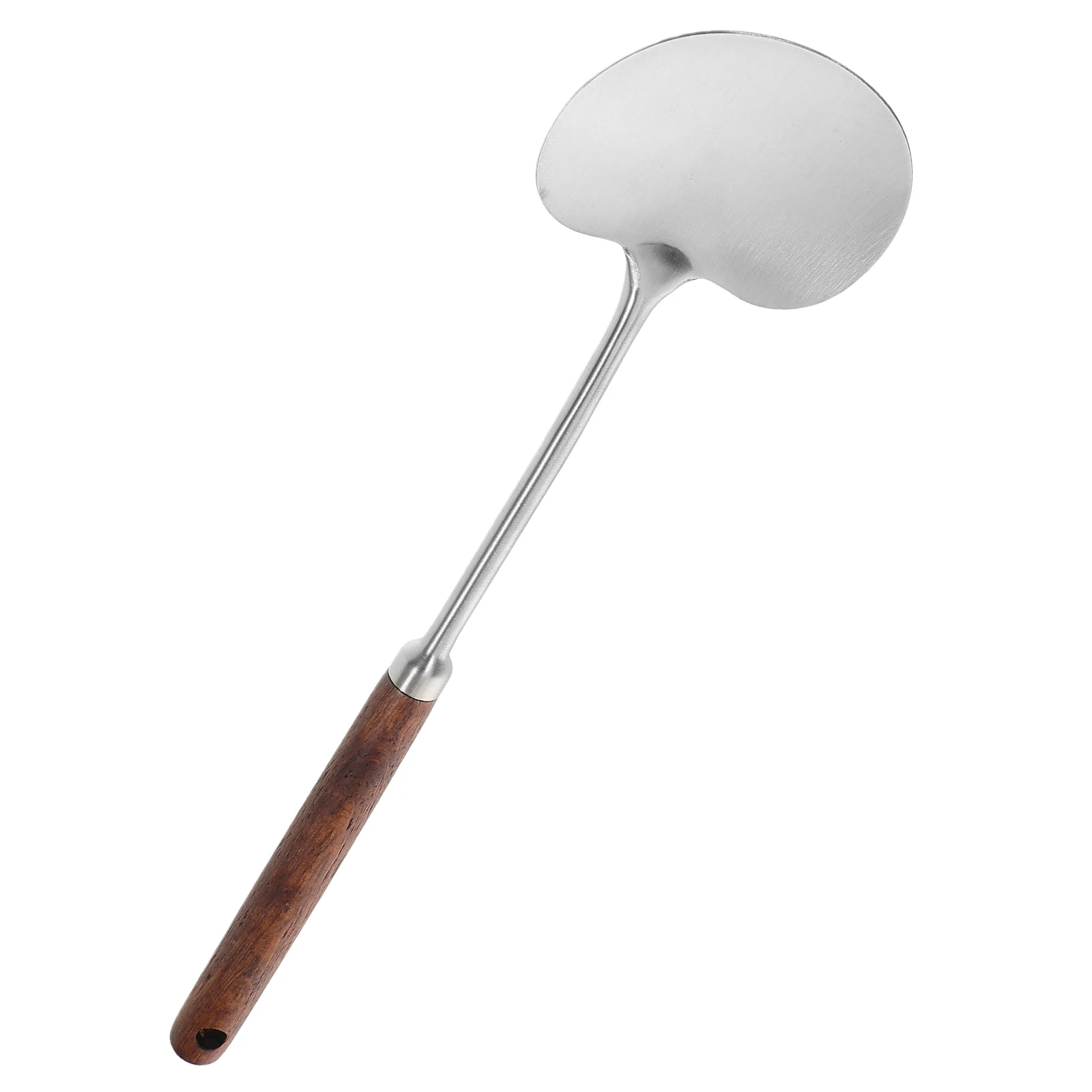 

1pcs Mushroom Stir-fry Wok Utensils Stainless Steel Kitchen Utensils Wooden Handle Wok Spatula Cooking Tools