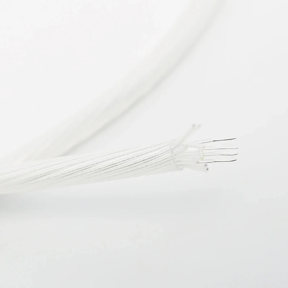 Hoge Kwaliteit 2 m 11 cores OCC verzilverd Audio interconnect kabel PTFE isolatie voor RCA XLR kabel