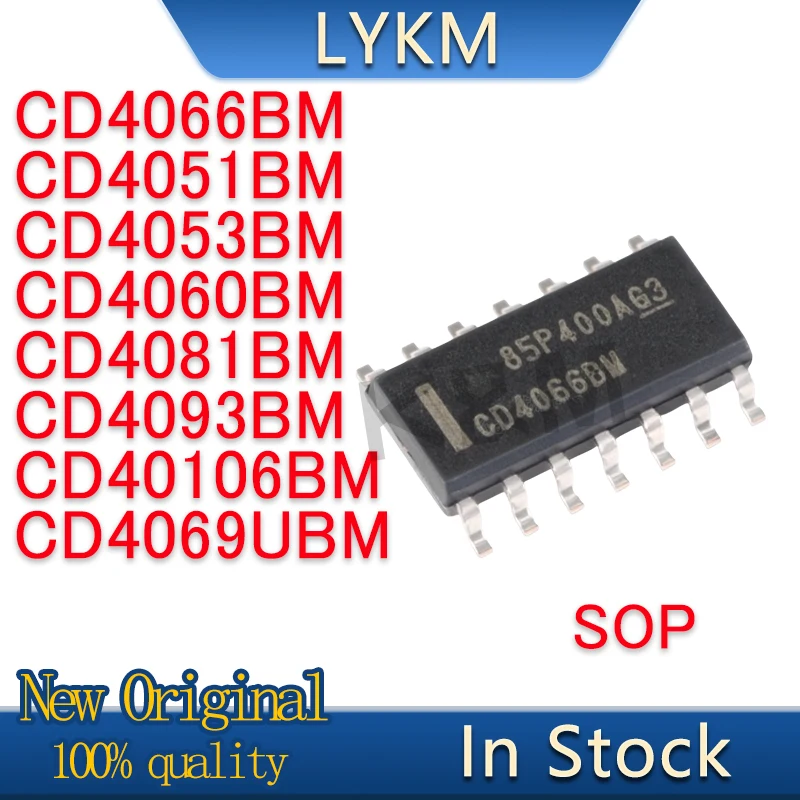 10/PCS New Original CD4066BM CD4051BM CD4053BM CD4060BM CD4081BM CD4093BM CD40106BM CD4069UBM SOP chip In Stock