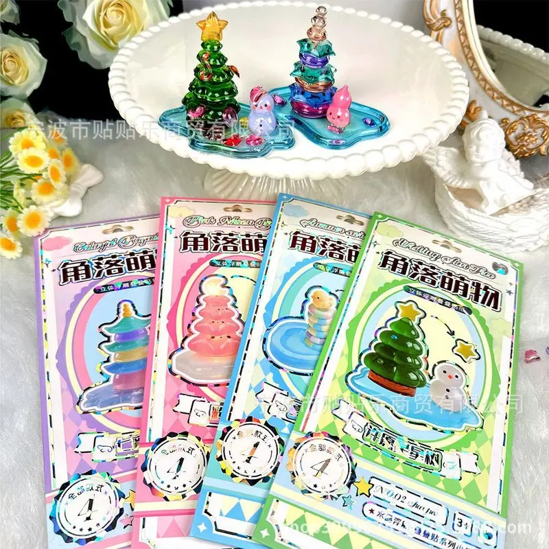 Autentici creature angolari 3d adesivi impilabili in rilievo Adesivi divertenti per albero di Natale fai da te Adesivi 3d creativi carini fatti a mano Giocattoli