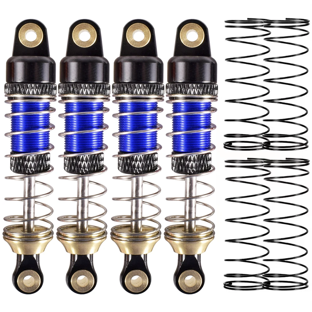 9imod 52มม. ตัวหน่วงการสั่นสะเทือนน้ำมันเกลียวสปริง damper อะลูมินัมอัลลอยด้านหน้า/หลังสำหรับ1/18 TRX4M RC รถตีนตะขาบอะไหล่อัพเกรด