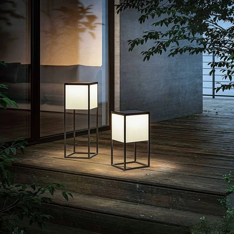 

Solar outdoor lawn waterproof garden light villa garden lawn light landscape imitation marble floor lamp