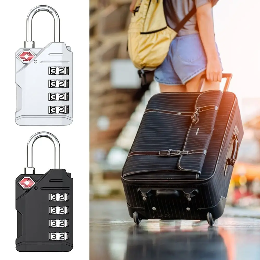 TSA 4 Digit Password Lock Security Lock Suitcase Luggage Coded Lock Cupboard Cabinet Locker Padlock Travel Bag Lock