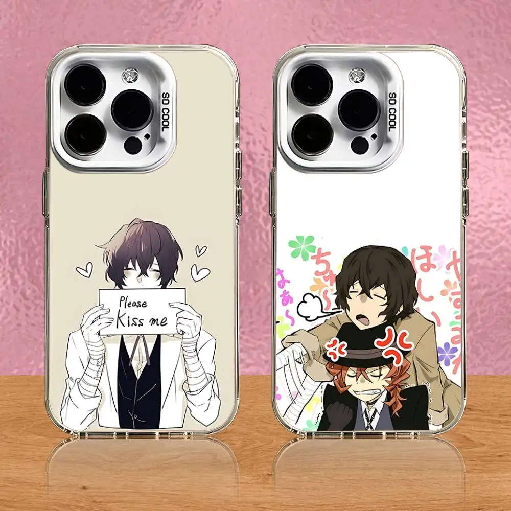 

Dazai B-Bungo Stray Dogs Phone Case For iPhone 16,15,14,13,12,11,Pro,Max,Plus,Mini,SE White Candy Matte Shockproof Cover