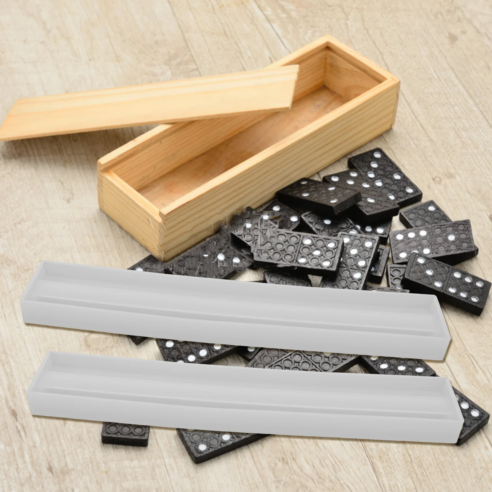 

3Pcs Silicone Mold for Domino Stand DIY Epoxy Craft Mold Reusable Non-Burr Surface Ideal Gift for Makers and Artists