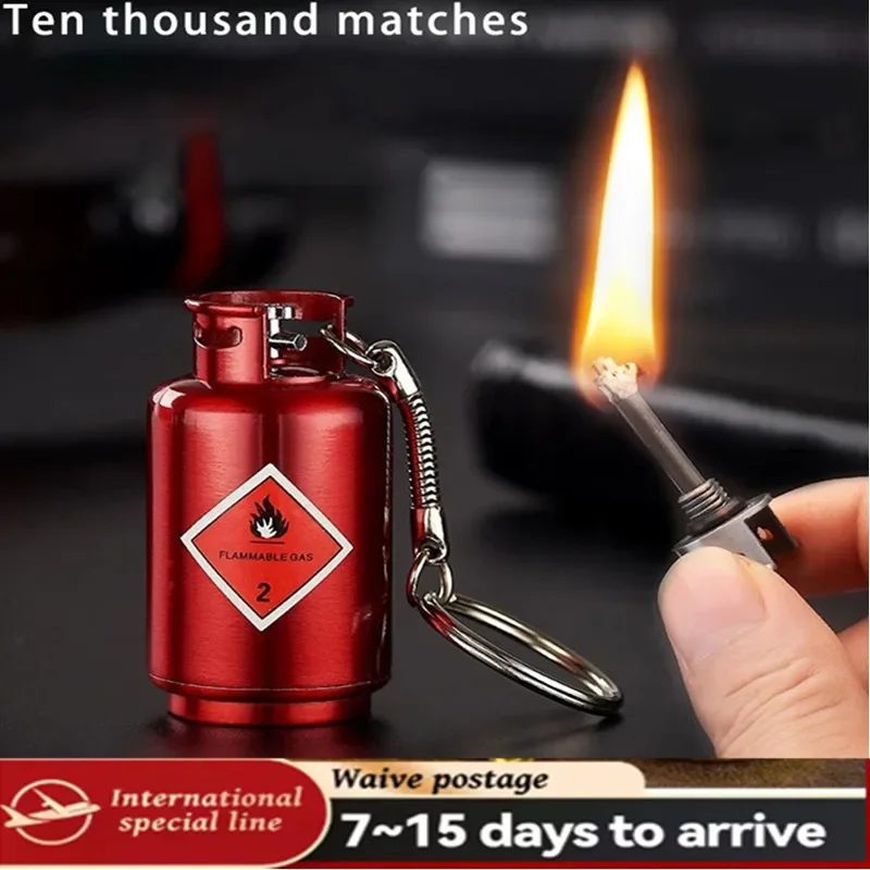 

Gas Tank Kerosene Lighter Fire Extinguisher Creative Mini Ten Thousand Times Match Pendant Outdoor Waterproof Matches Lighter