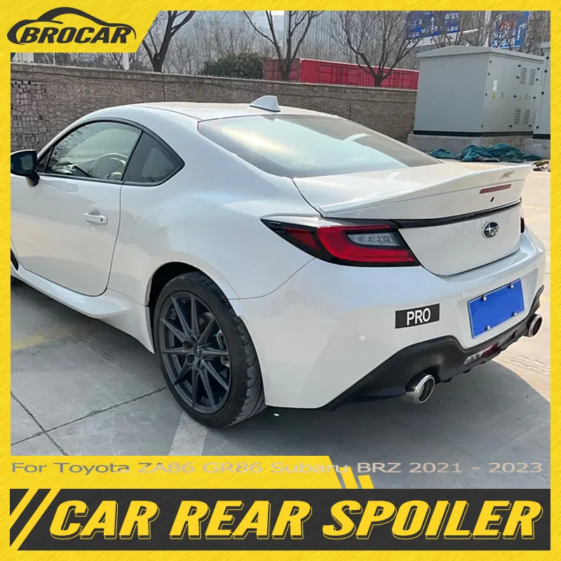 For Toyota ZA86 GR86 2021--2023 TRD Style High Quality ABS Plastic Unpainted Rear Spoiler for Subaru BRZ Trunk Boot Wing Spoiler