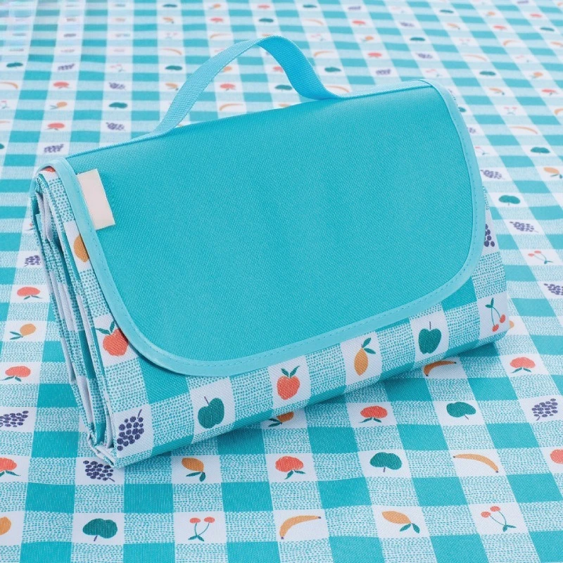 Oxford cloth plaid moisture-proof mat, grass floor mat, picnic cloth, pastoral style 200 * 145CM