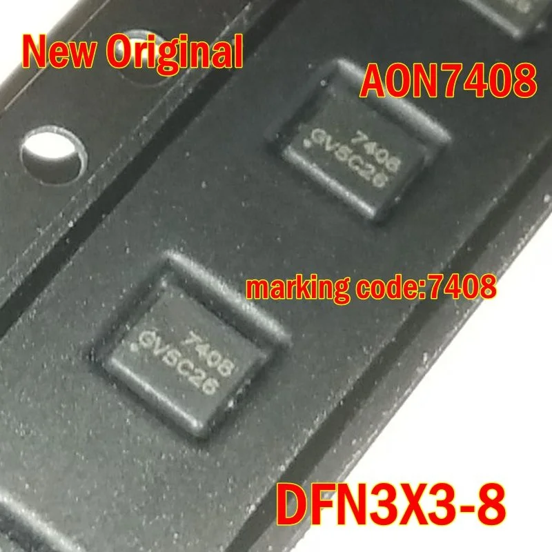 10Pcs to 500Pcs New Original Aon7408 Dfn3X3-8 Marking Code:7408 30V N-Channel Mosfet