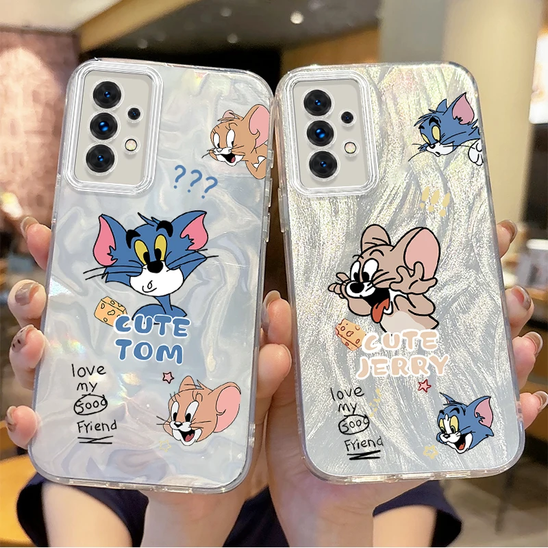 T-Tom And J-Jerry Phone Case For Samsung Galaxy A35 A34 A33 A32 A31 A30 A25 A24 A23 A22 A21 A20 A16 A15 A06 Hard Dustproof Cover