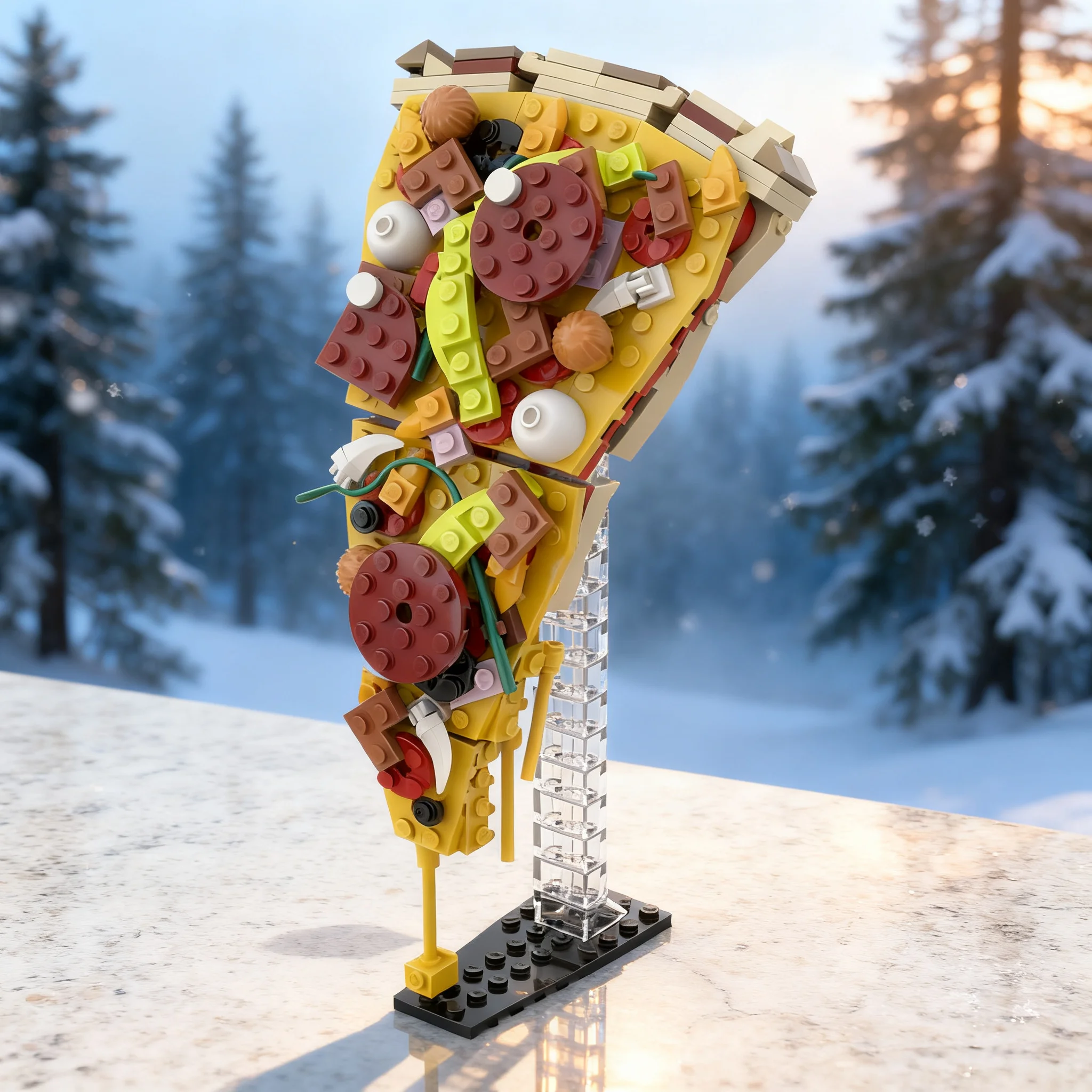 211pcs MOC Pizza Slice Other Model Building Blocks Architecture Kids Birthday Brick Creative Idea Education Christmas Gifts Toys