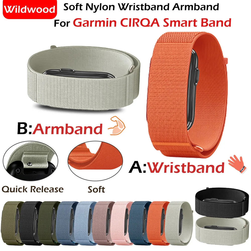 Smart Band Wristband for Garmin CIRQA Soft Nylon Strap Lightweight Adjustable Elastic Bracelet Accessories for Garmin CIRQA