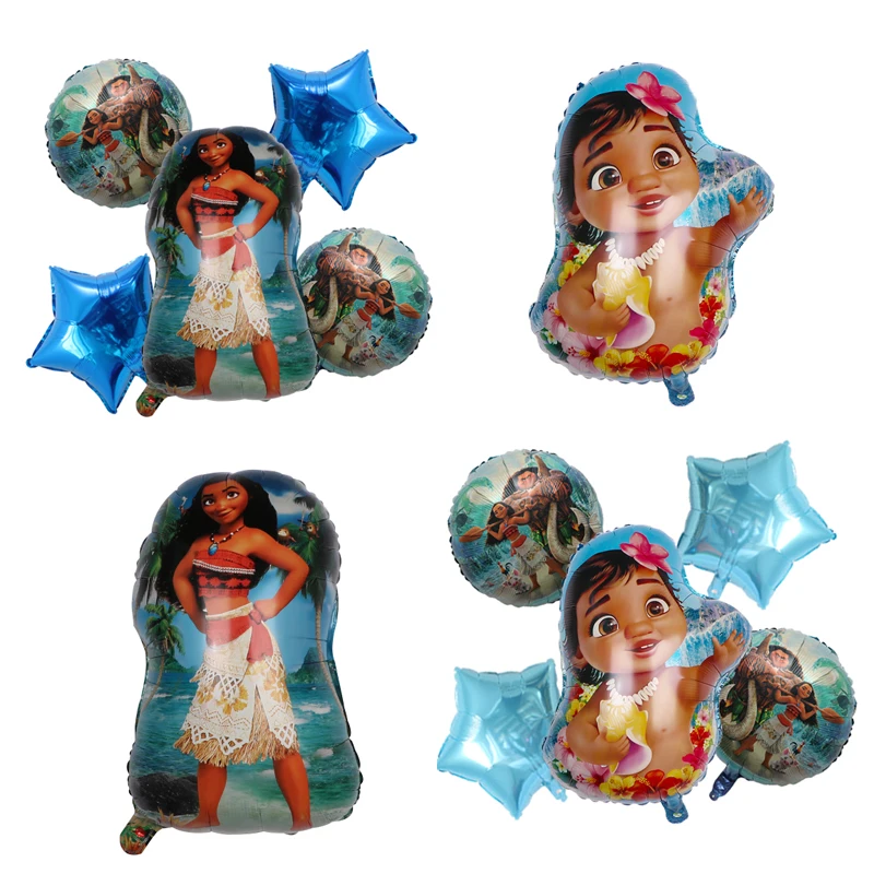 Disney Moana Folie Ballon Cartoon 18 Zoll runde Ballon Party Dekoration Kind Spielzeug Raum Dekor