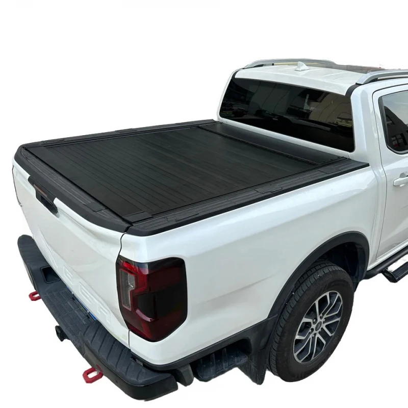 

Waterproof Foldable Roller Lid Tonneau Cover – Retractable Truck Bed Accessory for Universal Pickups