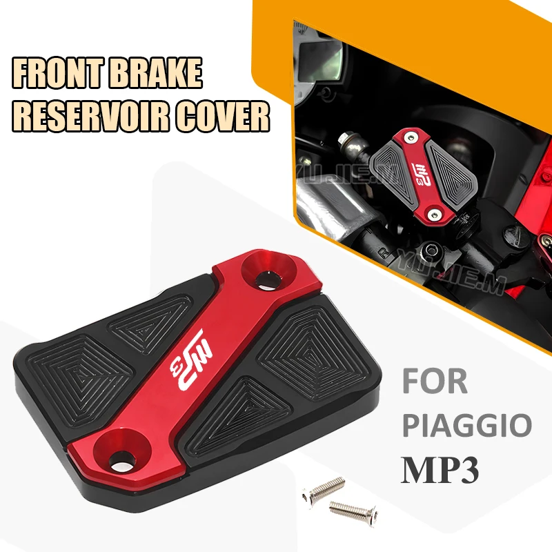 Image of Passend für Piaggio MP3 300 400 500 2015-2021 Vorderer Bremsflüssigkeitsbehälterdeckel Zylinderabdeckung Motorradzubehör