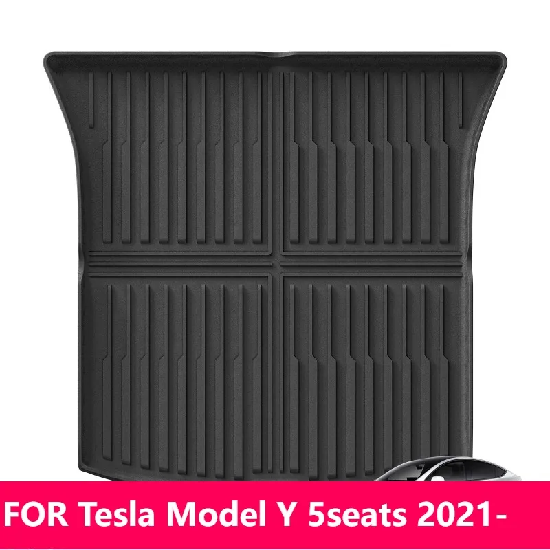 

Для Tesla Model Y 5 мест 2021-2025 Напольные коврики TPE и комплект вкладышей в багажник