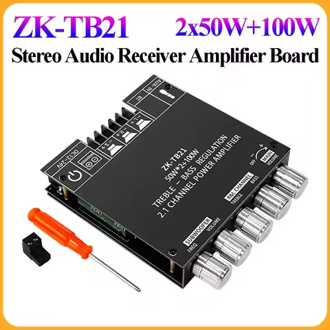 2.1 Channel Mini Board CS8673E/TPA3116D2 Chip HIFI Audio Power Amplifier Board With Filter Bluetooth-compatible 5.0 2x50W+100W