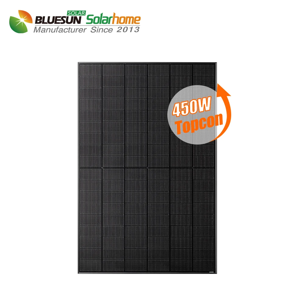 Bluesun high efficiency bifacial   solar panels full black 450w 550w solar panel EU stock