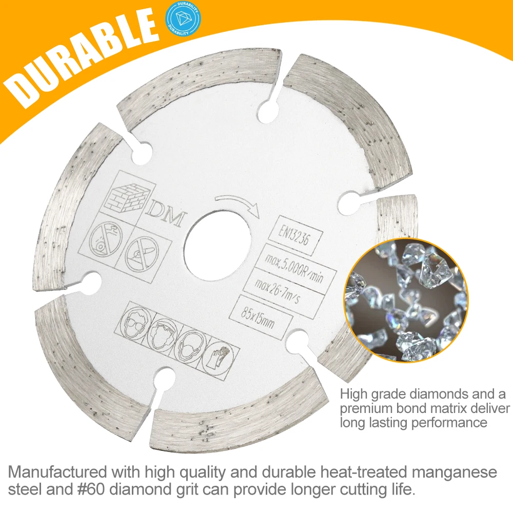 5pcs 85mm Cutting Tool Wood Saw Blades for Multi-function Power Tool Circular Saw Blade Bore 10mm Wood Cutting Disc