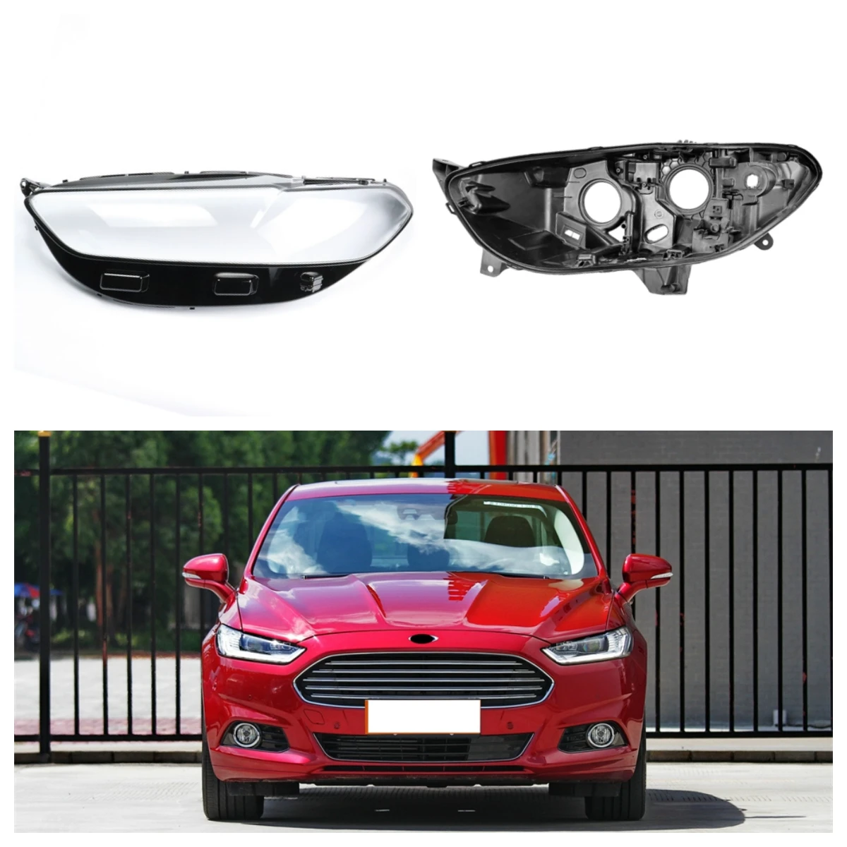

For Ford Mondeo 2013 2014 2015 2016 Auto Accessories Car Base Head Lamp Shell Front Lamp Holder Headlight Cover