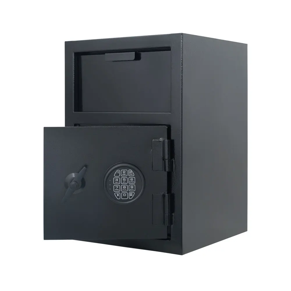 515 Flip Cabinet Digital Depository Safe Made of Carbon Steel Electronic Code Lock Depository Safe Deposit Slot Depository Box