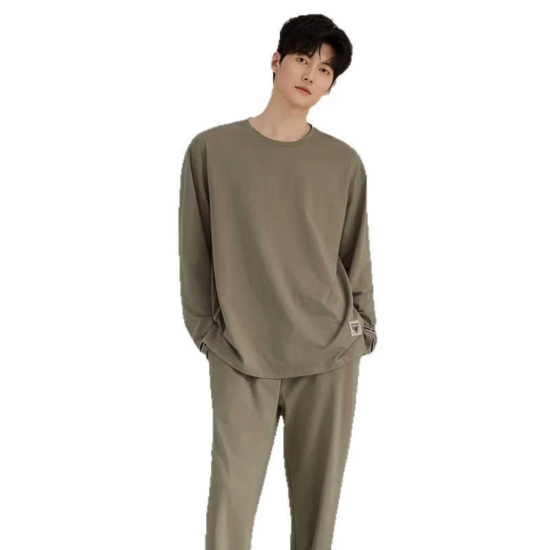 Modal Pajamas Men's Spring and Autumn Long-sleeved Loungewear for Casual Wear, Relaxed Super Soft Cotton and Silk Loungewear