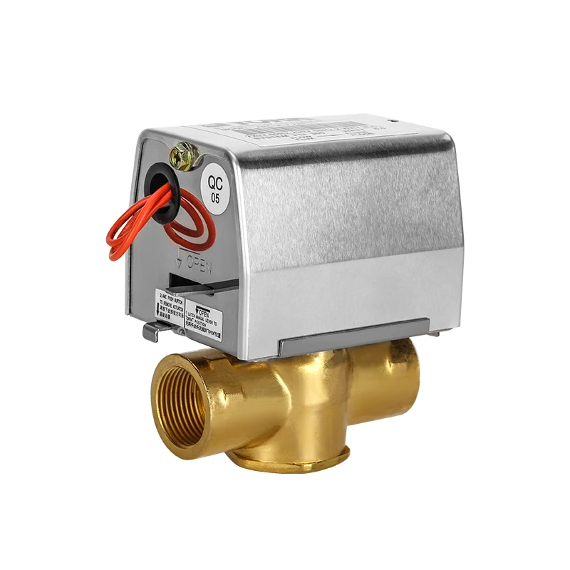 Central Air Conditioning Electric Two-way Valve 6 Points Fan Coil Solenoid Valve Electric Ball Valve APC-VLV2201V1