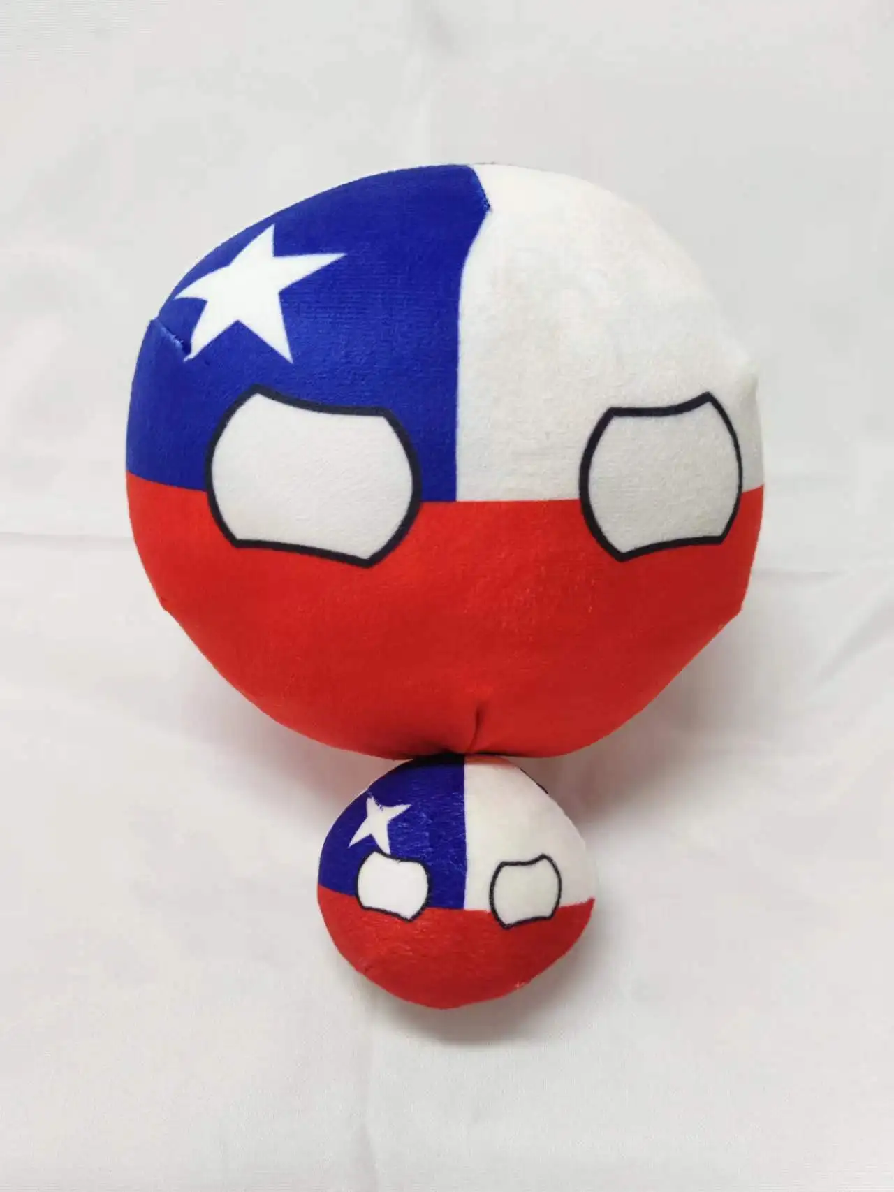 

8cm/20cm Cartoon Republic of Chile Republic Polandball Plush Doll Countryball Short Stuffed Mini Doll Pendant Toy Gift