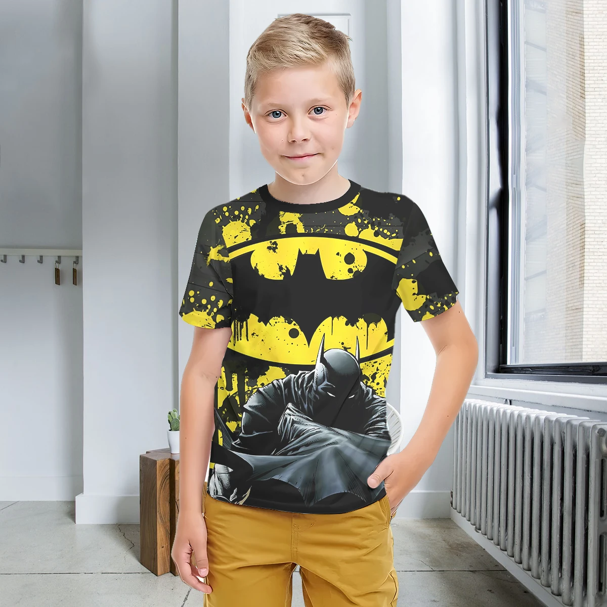 Cool Super Hero 3D Print Baby Clothing 5 to 14 Years Male Outdoor Clothes for Children Boy Girl Child T-Shirt Top-B-B-Batmans