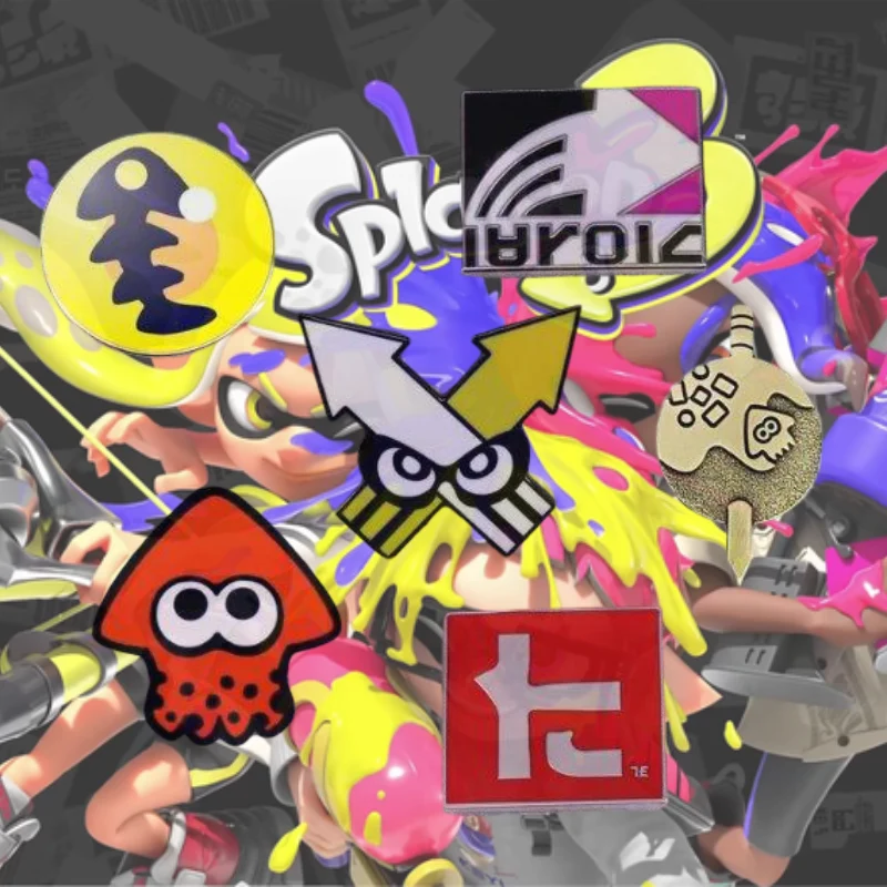 Game Splatoons Enamel Pin Inkling Octopus Lapel Pin Gamer Jewelry Student School Bag Accessory Unique Gift