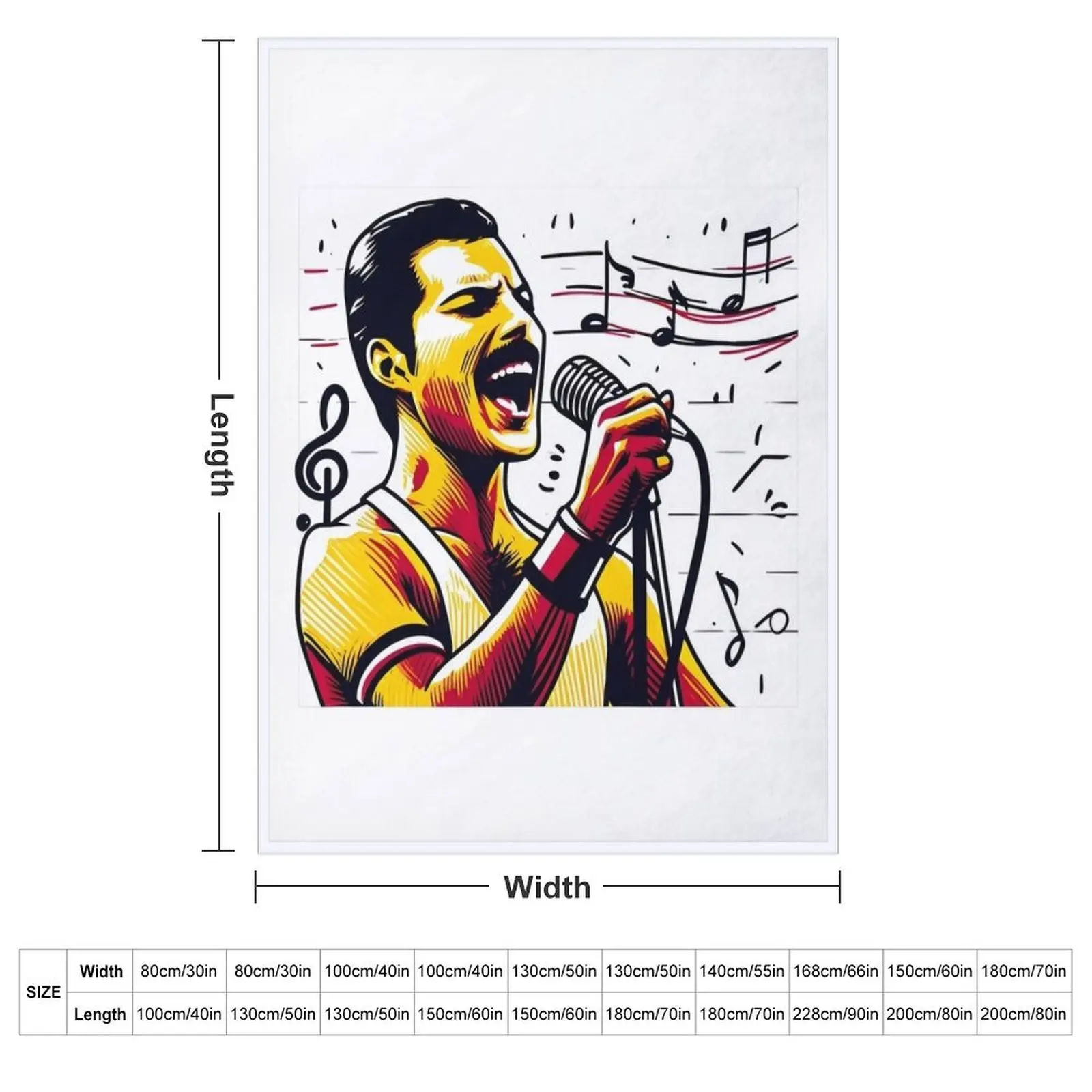 Dynamic Performer - Colorful Art - Rock Music Throw Blanket couch cozy soft plush fuzzy picnic outdoor blanket
