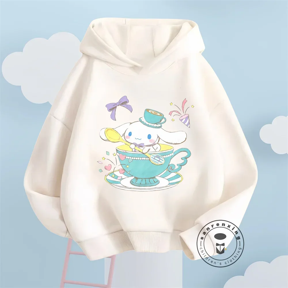 

Kawaii Cinnamoroll Cartoon Sweatshirts for Boys Girls Featuring Soft Long Sleeves Anime Characters Ideal Autumn Winter Fashion