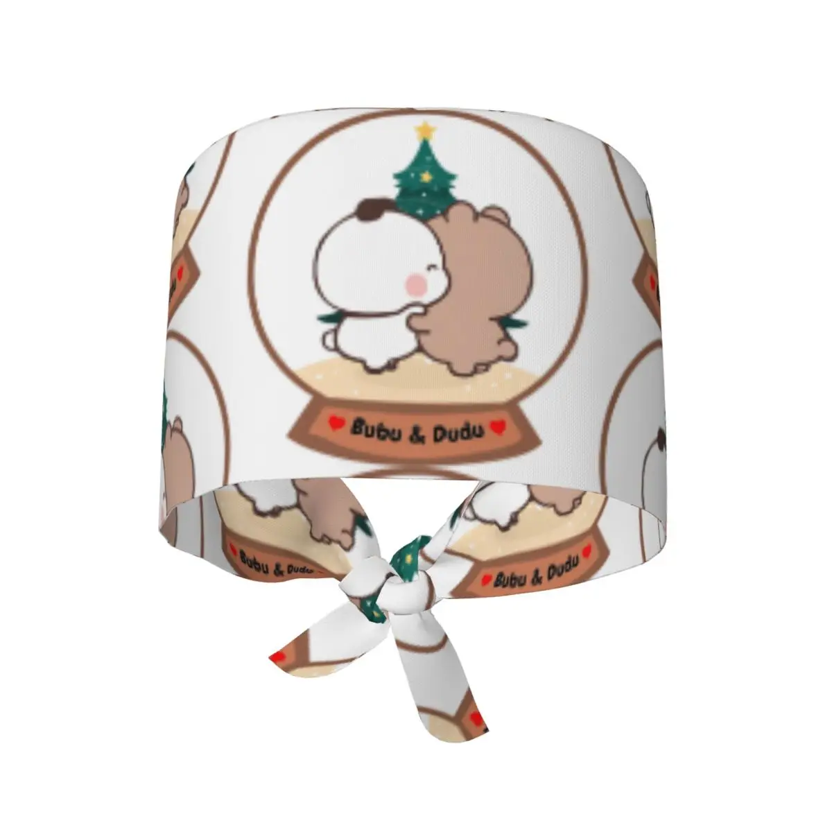 간호사 모자 두두 부부 작업용 캡 유니섹스 여성용 크리스마스 스노우 패션 홀더 롱 헤어 스크럽 캡 편안한 탄력성 의료용 모자