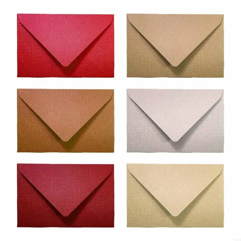 

Y5JB 10Pcs Business Mailing Colorful Envelopes Assorted Colors, Paper V-Flap Seal Envelopes for Invitations, Notes and Letter