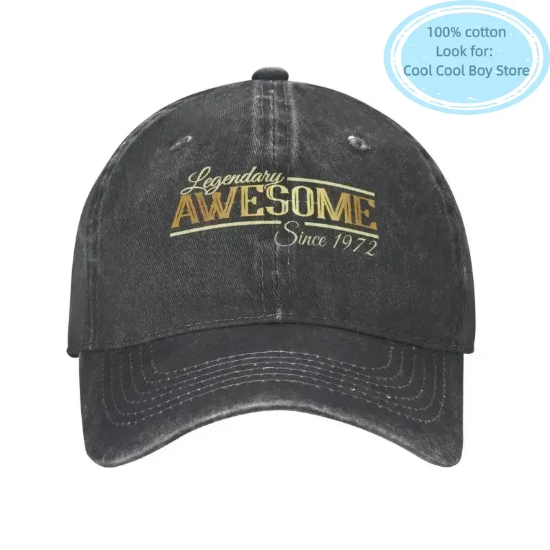 Personalized Cotton Awesome Since 1972 Limited Edition Baseball Cap Women Men Adjustable Born In 50th Birthday Dad Hat Outdoor