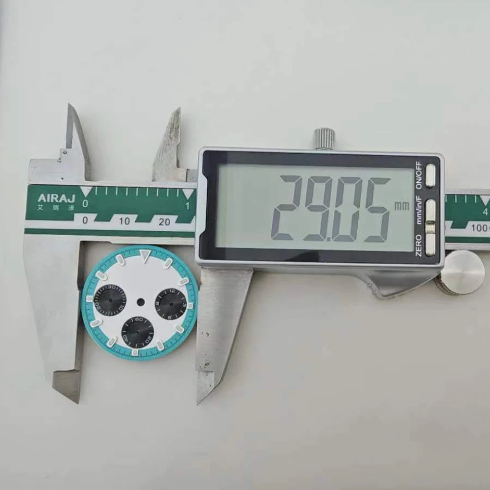 New Vk63 Dial 29Mm Dial Modified Multifunctional Panda Dial With Green Glow Accessory Customization Logo