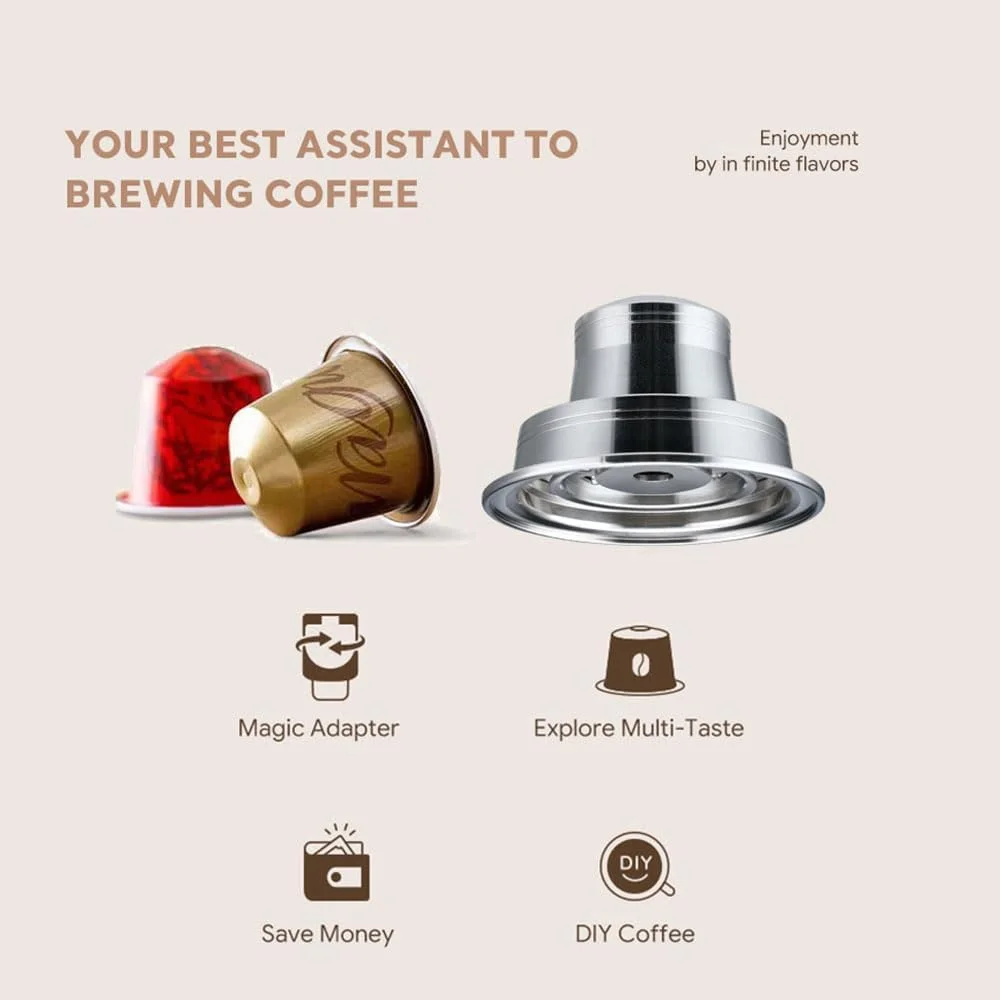 Coffee capsule adapter For Nespresso Vertuo POP machine coffee bag adapter reusable coffee filter stainless steel bracket