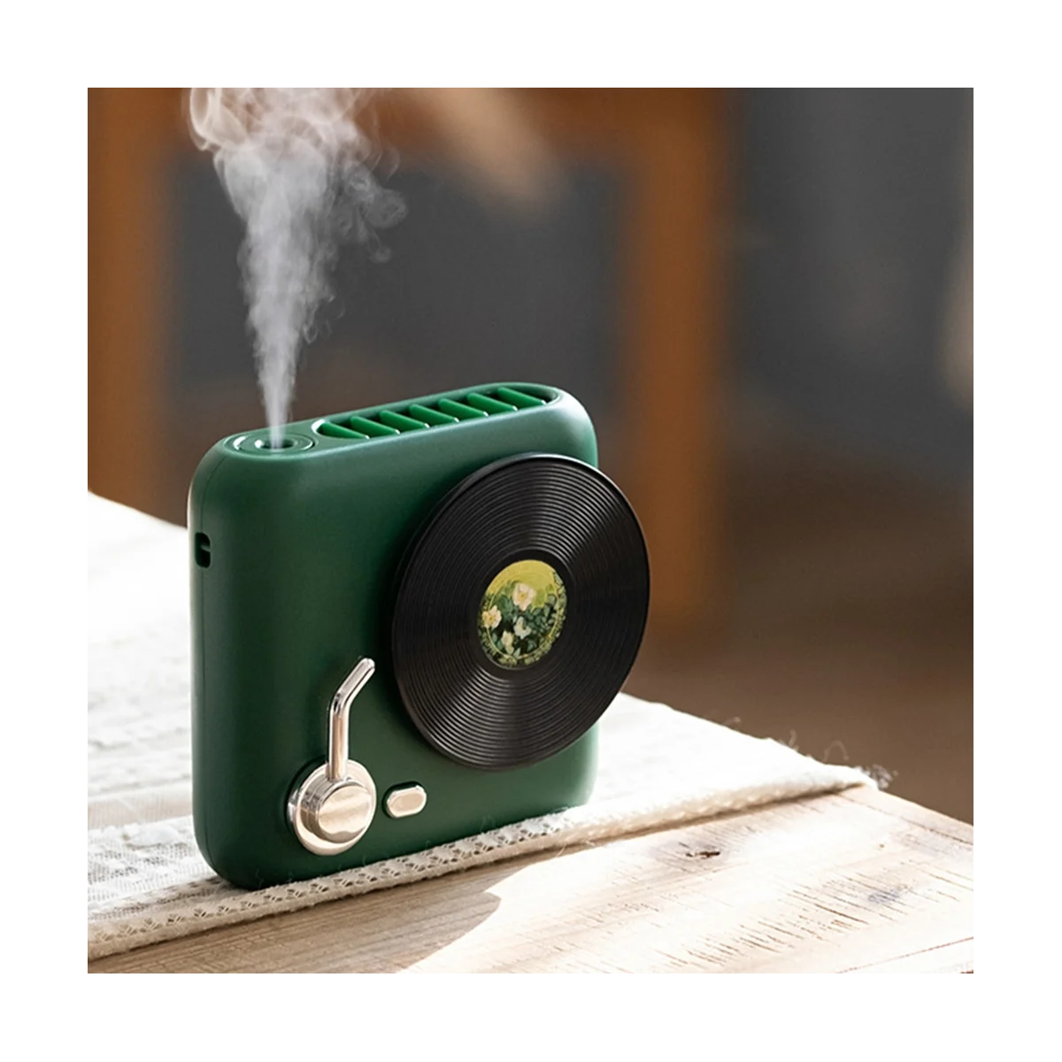 Портативный ретро-вентилятор для камеры, настенный ручной вентилятор с шеей для рабочего стола, офиса, зеленый