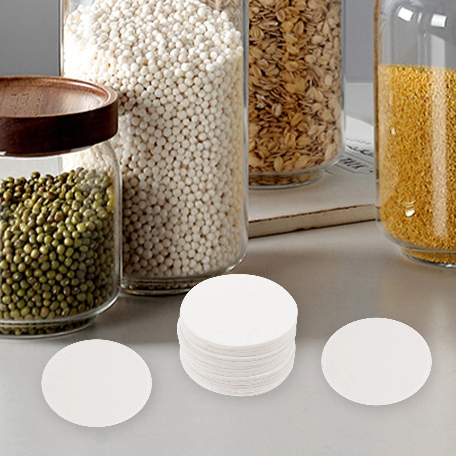 

100Pcs Food Moisture Absorbers Drying Sheets Plant Fiber Desiccant for Rice Tea Leaves Pet Food Storage Closet Car