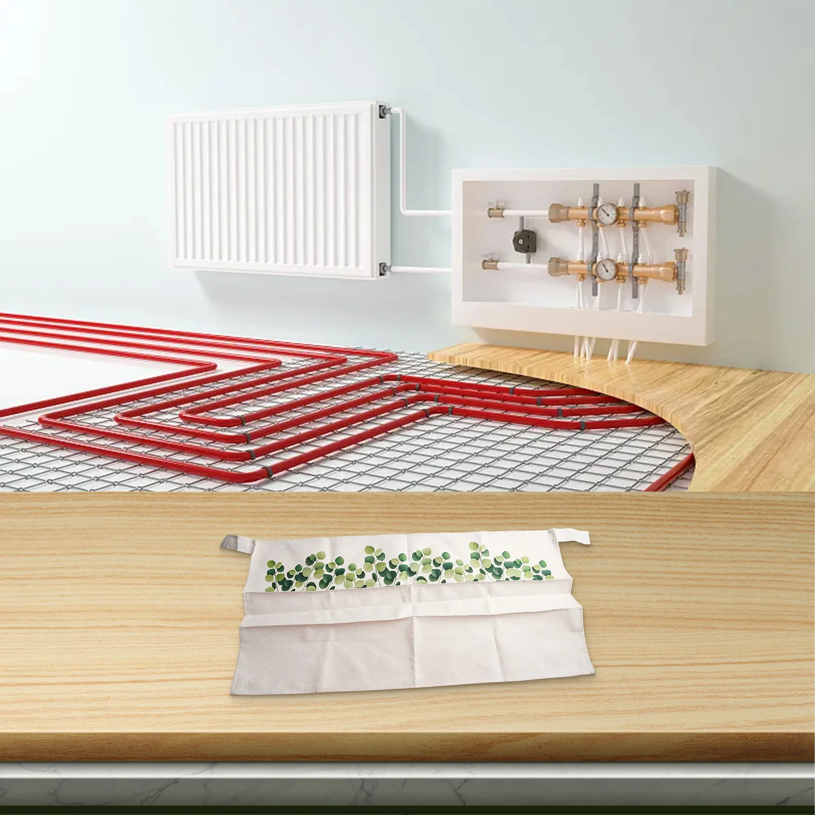 Anti-smoke Heater Cover Linen Heating Cover Tailored Fit Dust Cover Dust Cover Easy Installation Tape Long-lasting Performance