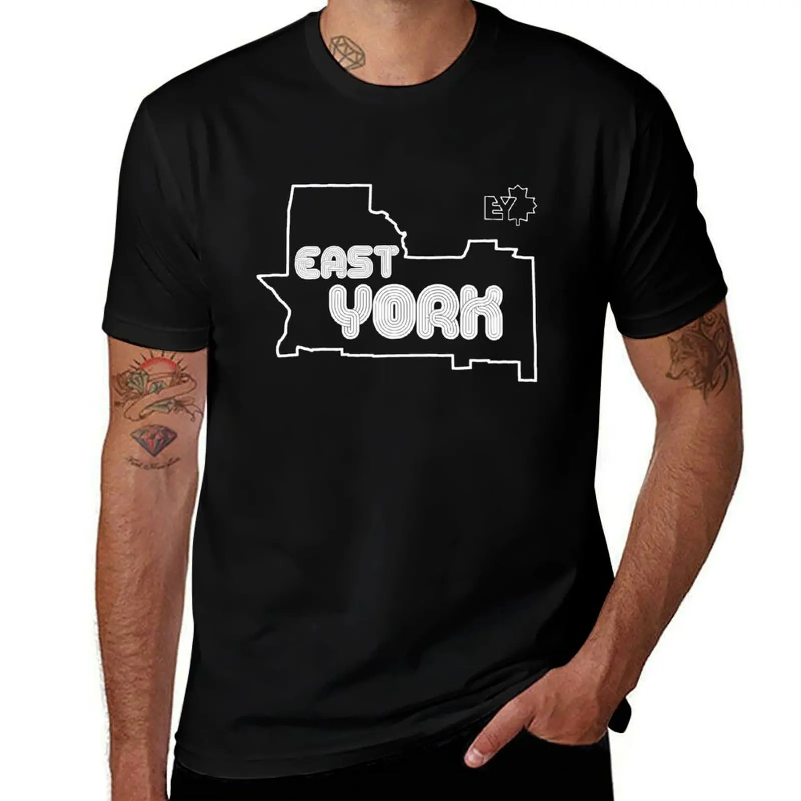 East York - Toronto Neighbourhood T-Shirt Trendy Print Short Sleeve T-Shirt