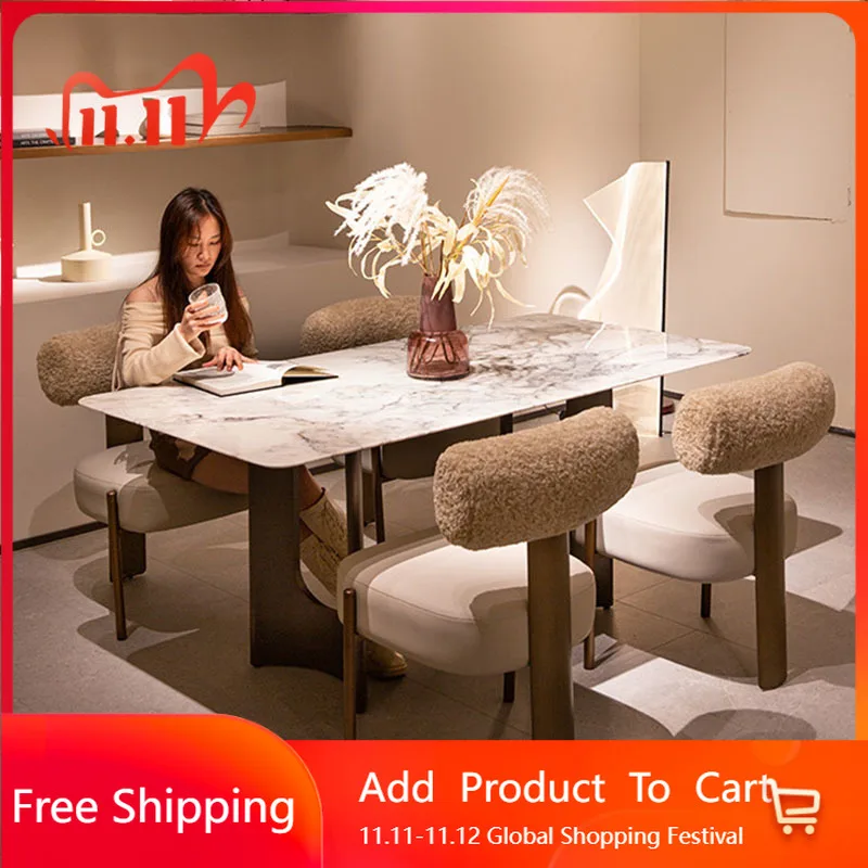 

French Designer Dining Chairs Vintage European Modern Vintage Dining Chairs Nordic Minimalist Sedie Sala Da Pranzo Furniture