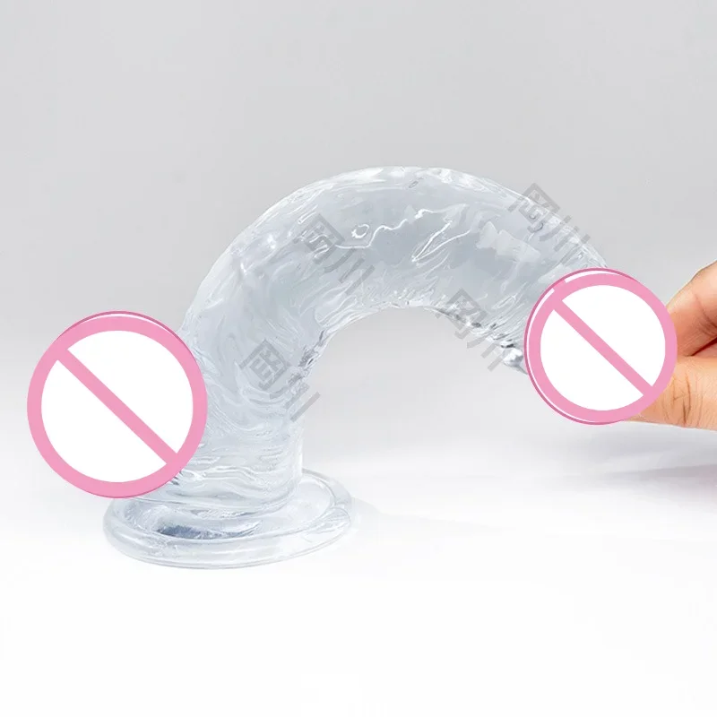 Transparent Soft Jelly Dildo Realistic Fake Dick Penis Sucker Butt Plug Sex Toys for Woman Men Vagina Anal Sex Toys