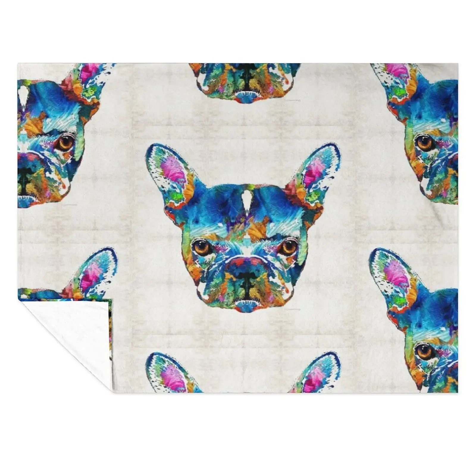 

Colorful French Bulldog Dog Art By Sharon Cummings Throw Blanket Fashion Sofas Luxury St Hairy Blankets