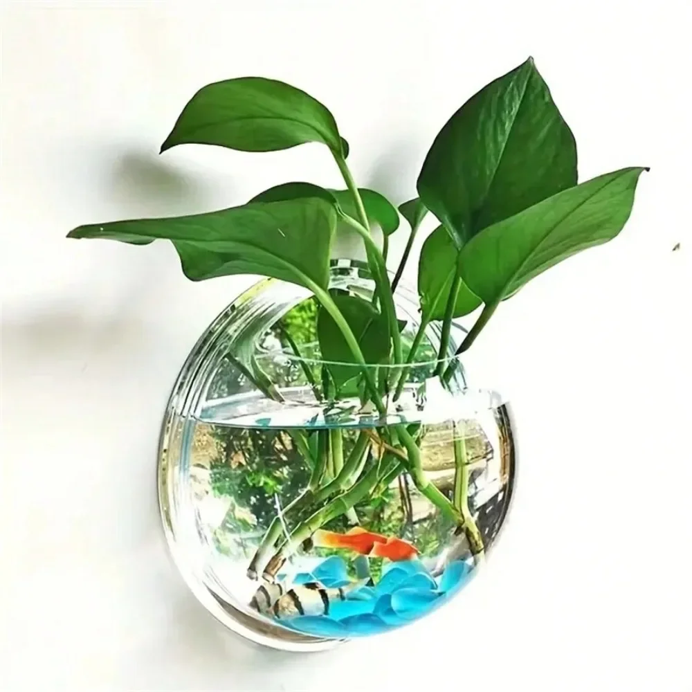 Clear Acrylic Vase Flower Plant Pot,Wall Hanging Fish Bowl,Aquarium for Fish,Fish Tanks Home Decor,Goldfish Bowl,Flower Pot