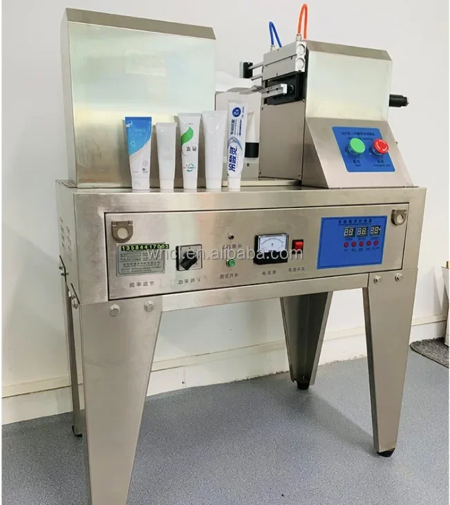 

QDFM125 Semi-Automatic Ultrasonic Toothpaste Tube End Tail Sealing Machine with Cutter for Plastic Packaging